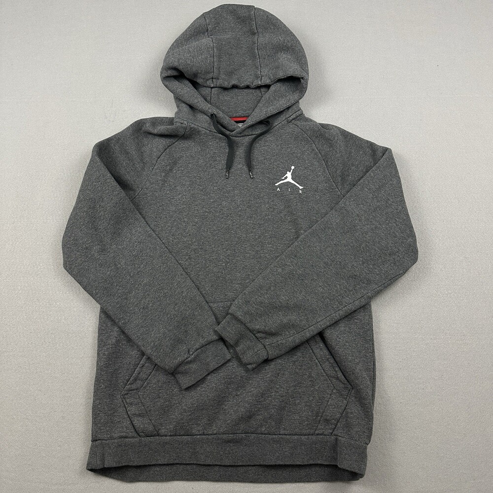 Jordan Hoodie Men Small Gray Heather Fleece Jumpman Pullover Basketball S